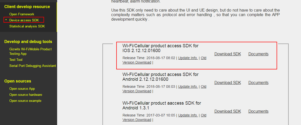 Gizwits Device SDK