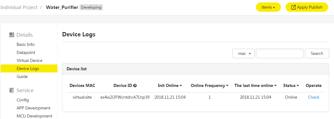 Gizwits Cloud access for standalone MCU scheme