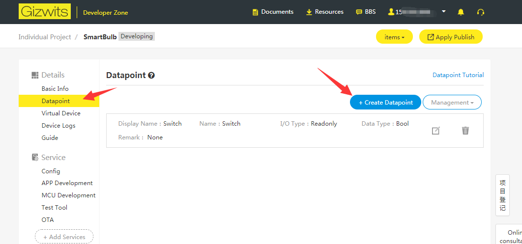 Gizwits Cloud access for for ESP8266-SoC scheme