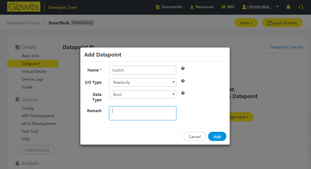 Gizwits Cloud access for for ESP8266-SoC scheme